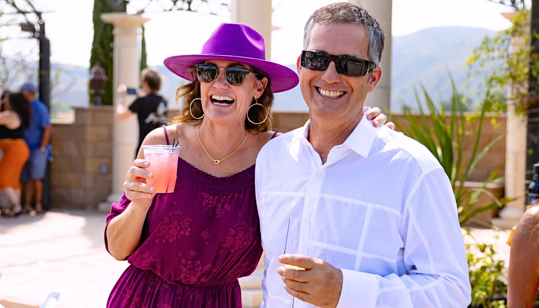 Image of a couple looking at a Temecula wine map