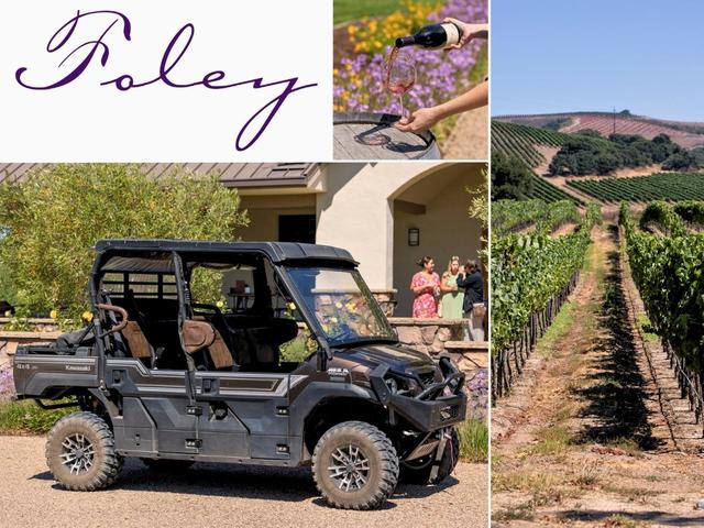 A Utility Terrain Vehicle at Foley Estates, a lush vineyard that offers world-class Chardonnay and Pinot Noir