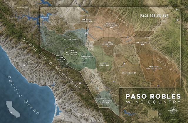 Wine Map of Paso Robles Wine Country
