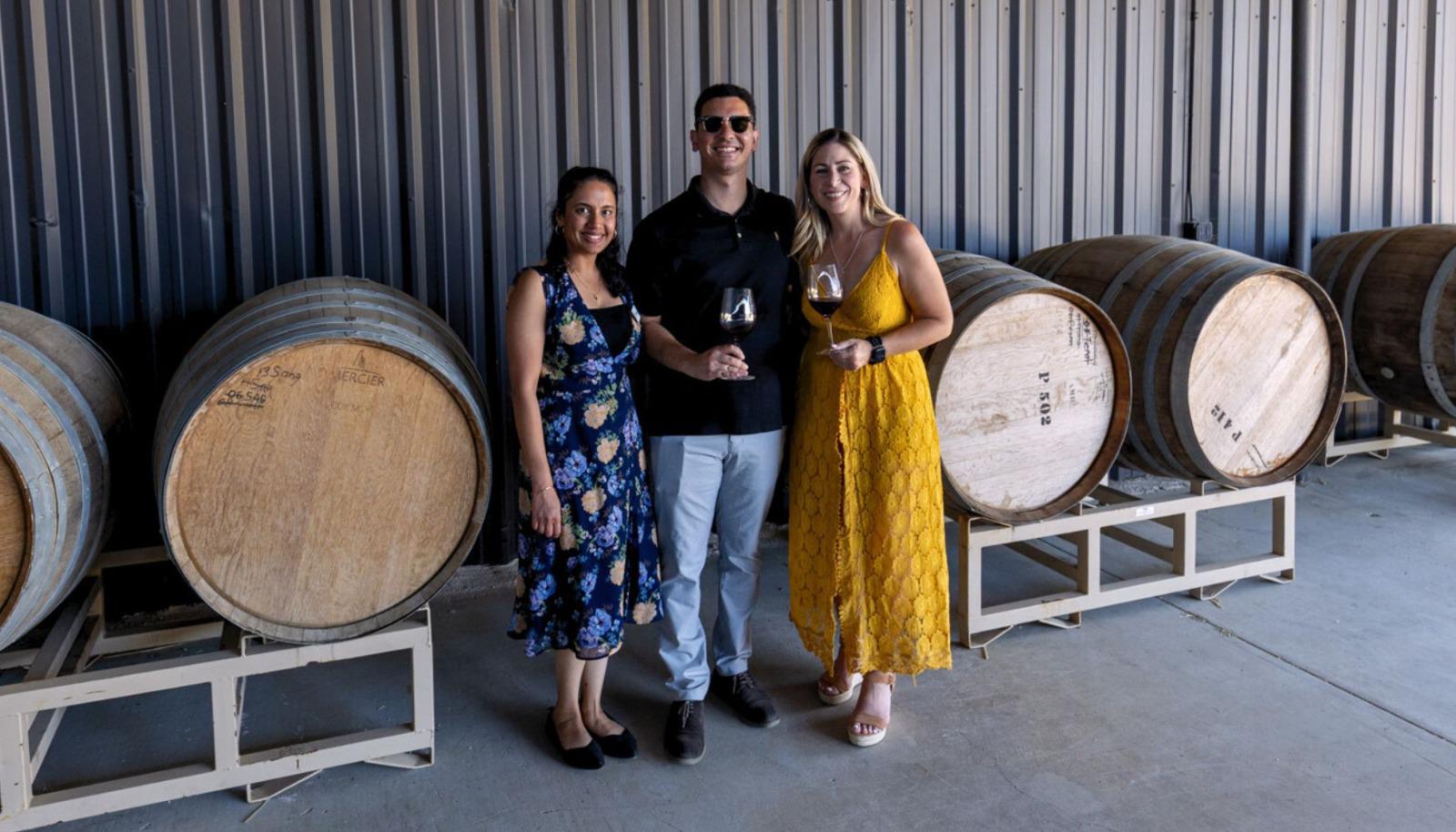People visiting a winery