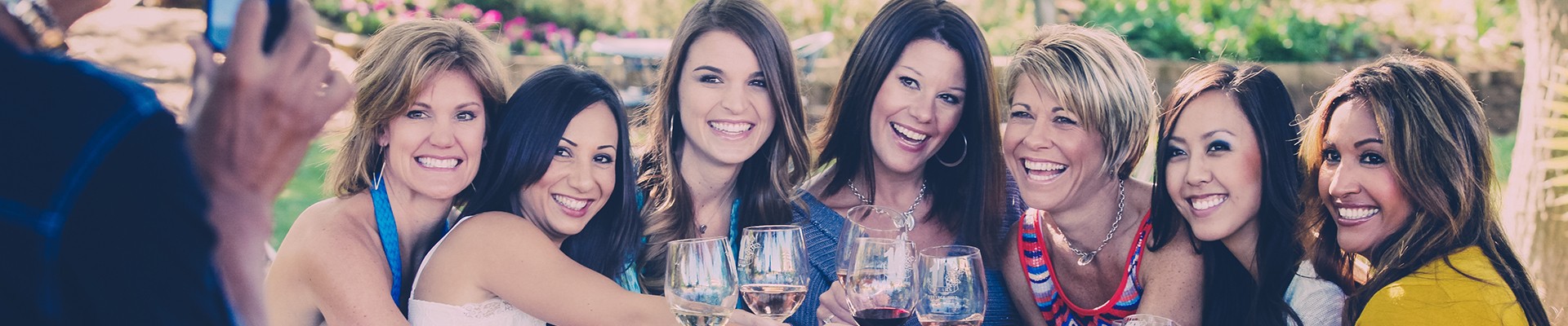 Girls taking a selfie while Wine Tasting in Paso Robles' Eberle Winery