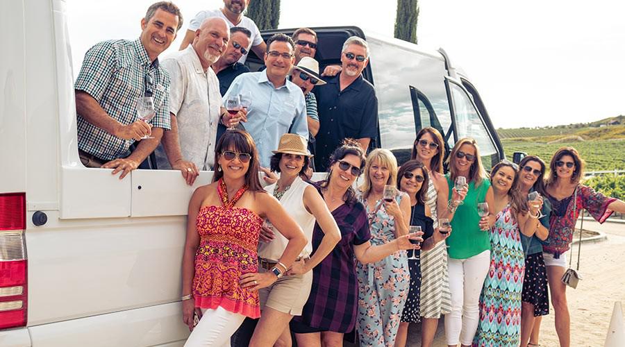 Did you know any of Grapeline’s private wine tours can be upgraded to the convertible Mercedes Sprinter shuttle. It’s the perfect 18 guest transport because there are expansive panoramic views perfect for the beautiful vineyard views in Paso Robles. The shuttle’s panels retract for a truly unique experience in Wine Country.