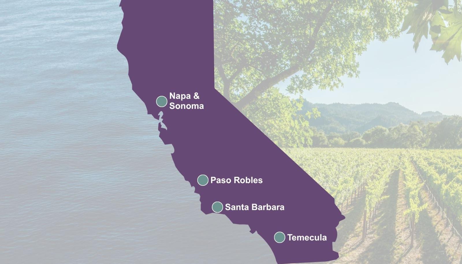 Grapeline California wine tour destinations